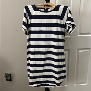 Michael Kors Striped Navy and White Mini Dress Size 1X
